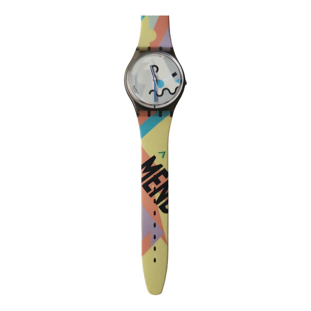 1990 Swatch Cosmesis GM103 Alessandro Mendini Art Special 33mm - Picture 5 of 6